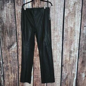 NWT Siena Studios Size 10 Black Leather Pants